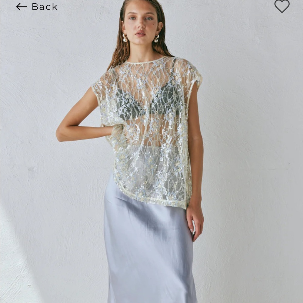 VRG GRL DEVYN SEQUIN TOP LACE